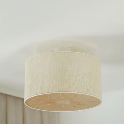 Brilagi - Ytmonterad ljuskrona COUNTRY ROLLER 1xE27/15W/230V diameter 50 cm grädde