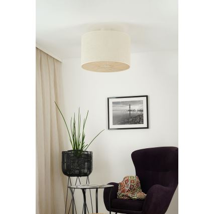 Brilagi - Ytmonterad ljuskrona COUNTRY ROLLER 1xE27/15W/230V diameter 50 cm grädde