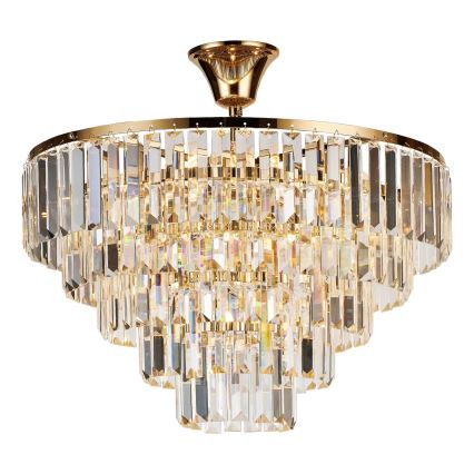 Brilagi - Ytmonterad ljuskrona CRYSTAL 5xE14/40W/230V guld