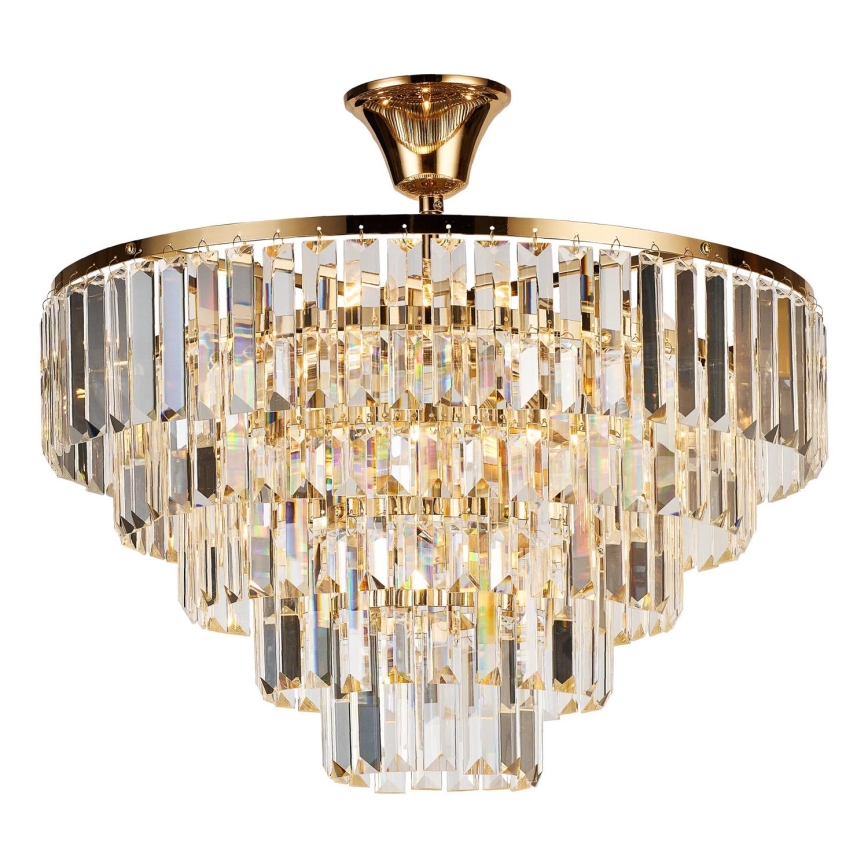 Brilagi - Ytmonterad ljuskrona CRYSTAL 5xE14/40W/230V guld