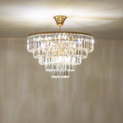 Brilagi - Ytmonterad ljuskrona CRYSTAL 5xE14/40W/230V guld
