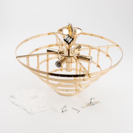 Brilagi - Ytmonterad ljuskrona CRYSTAL 5xE14/40W/230V guld