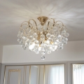 Brilagi - Ytmonterad ljuskrona CRYSTAL 6xE14/60W/230V guld