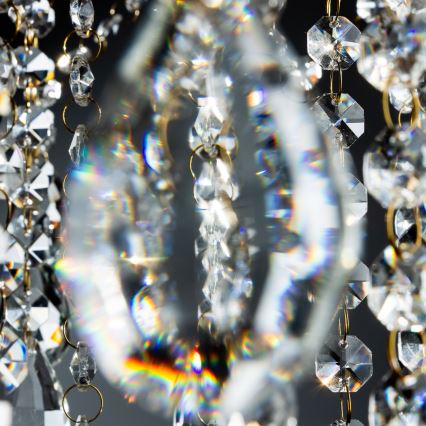 Brilagi - Ytmonterad ljuskrona CRYSTAL 6xE14/60W/230V guld
