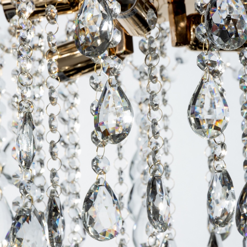Brilagi - Ytmonterad ljuskrona CRYSTAL 6xE14/60W/230V guld