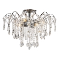 Brilagi - Ytmonterad ljuskrona CRYSTAL 6xE14/60W/230V skinande krom