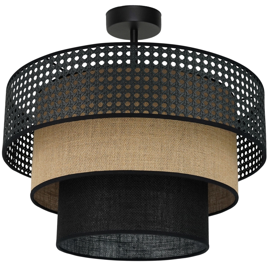 Brilagi - Ytmonterad ljuskrona DAKOTA LUNETA 1xE27/15W/230V diameter 45 cm svart/beige