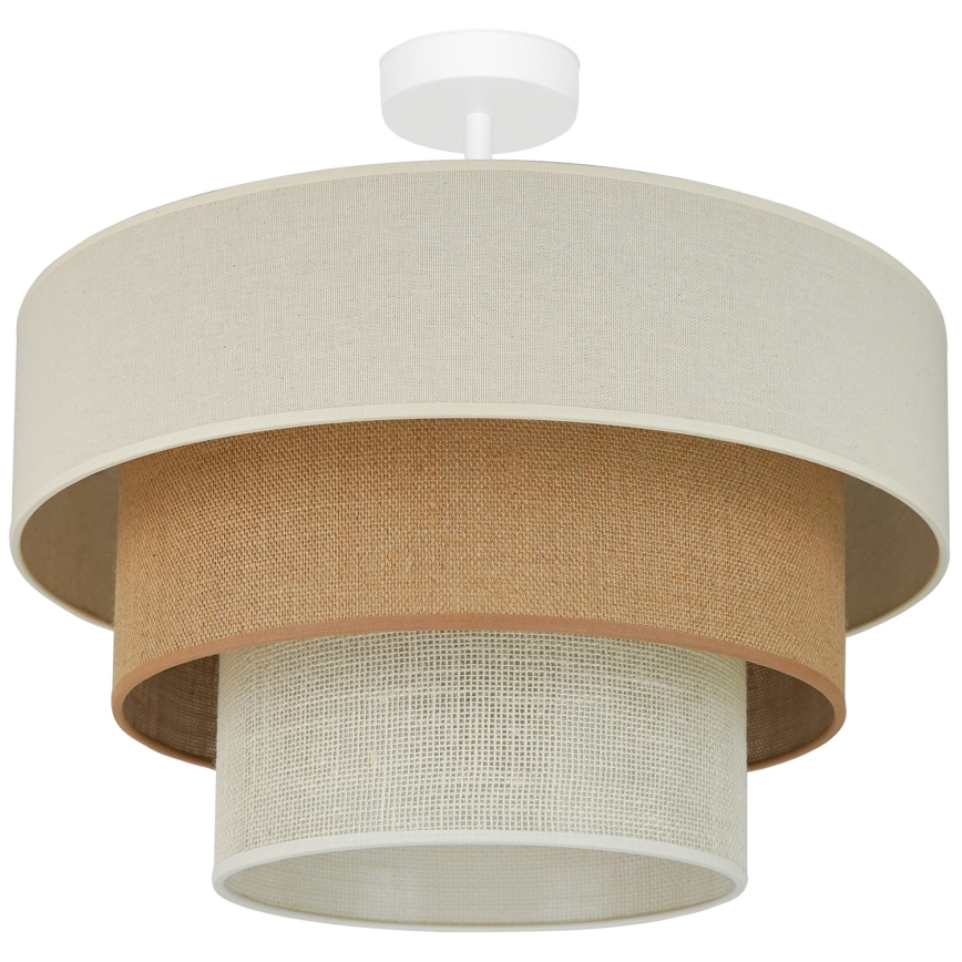 Brilagi - Ytmonterad ljuskrona DENVER LUNETA 1xE27/15W/230V diameter 45 cm beige/brun/grädde