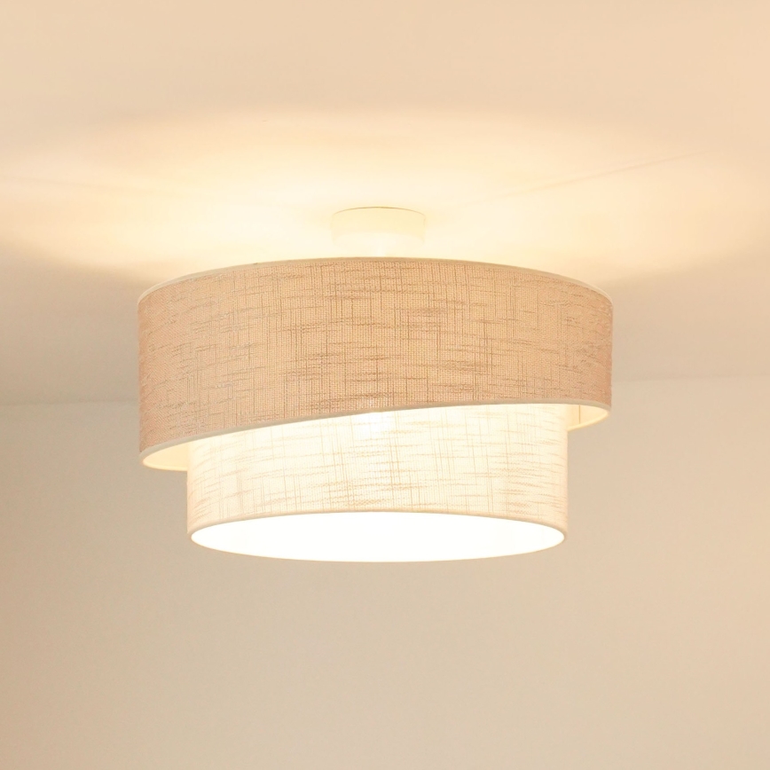 Brilagi - Ytmonterad ljuskrona DOVER SHINE 1xE27/15W/230V diameter 50 cm grå/grädde