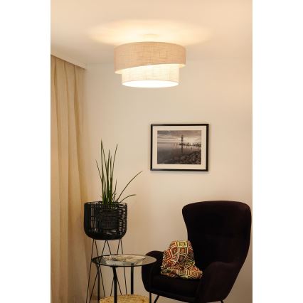 Brilagi - Ytmonterad ljuskrona DOVER SHINE 1xE27/15W/230V diameter 50 cm grå/grädde