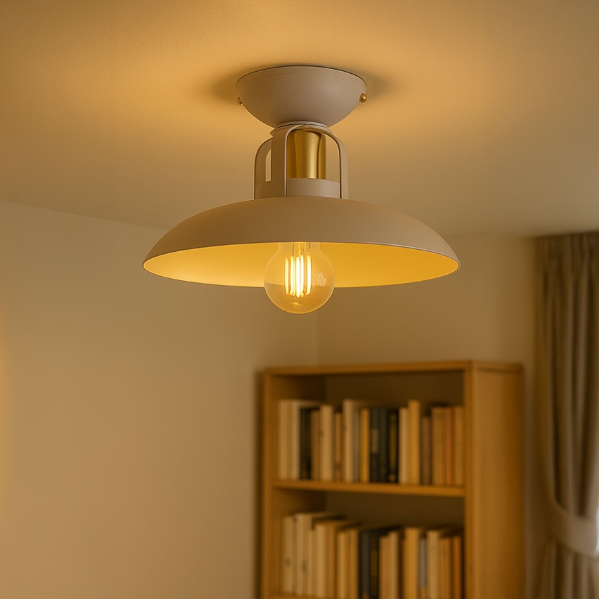 Brilagi - Ytmonterad ljuskrona FLAMENGO 1xE27/60W/230V beige