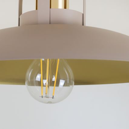Brilagi - Ytmonterad ljuskrona FLAMENGO 1xE27/60W/230V beige
