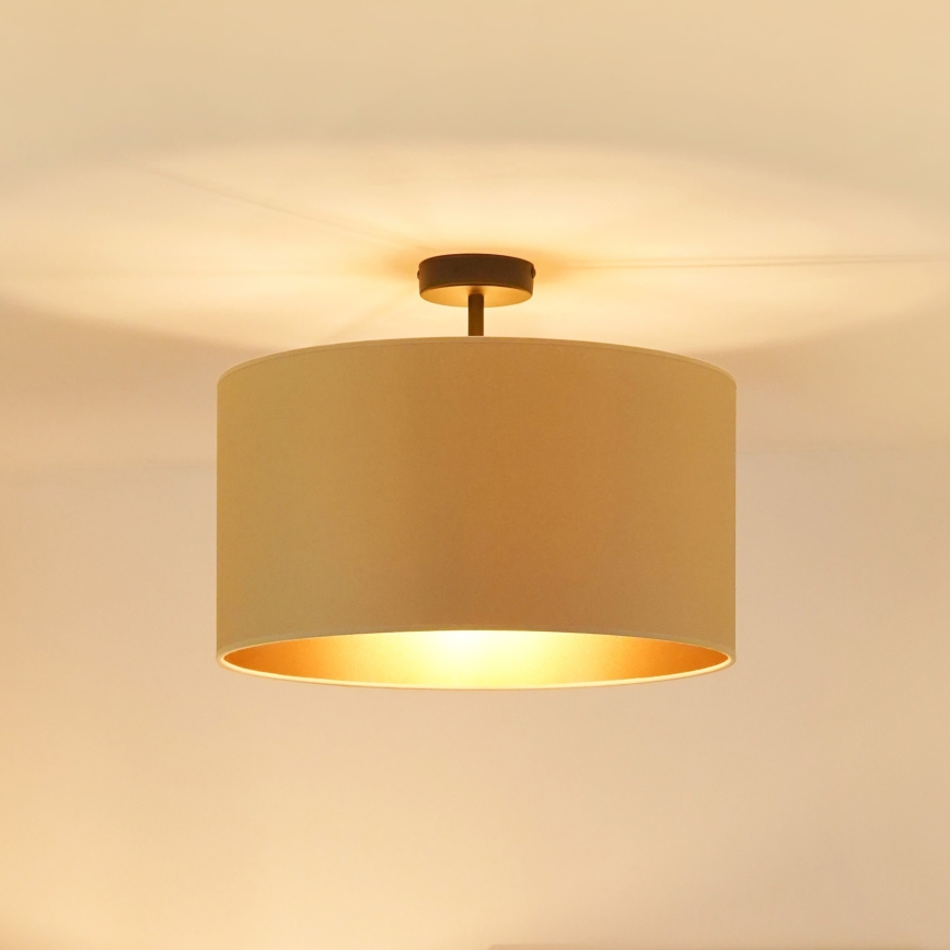 Brilagi - Ytmonterad ljuskrona OREGON ROLLER VEGE 1xE27/15W/230V diameter 45 cm beige