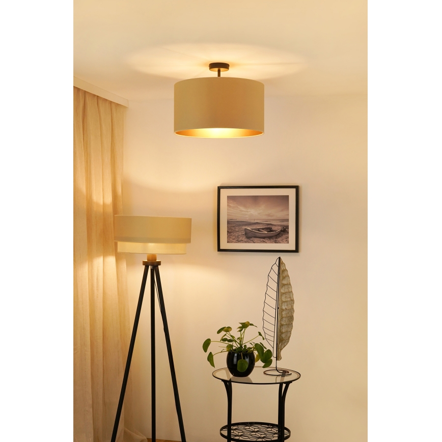 Brilagi - Ytmonterad ljuskrona OREGON ROLLER VEGE 1xE27/15W/230V diameter 45 cm beige