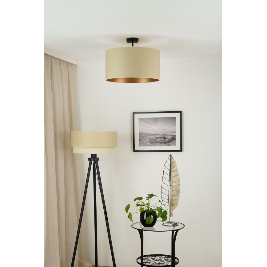 Brilagi - Ytmonterad ljuskrona OREGON ROLLER VEGE 1xE27/15W/230V diameter 45 cm beige