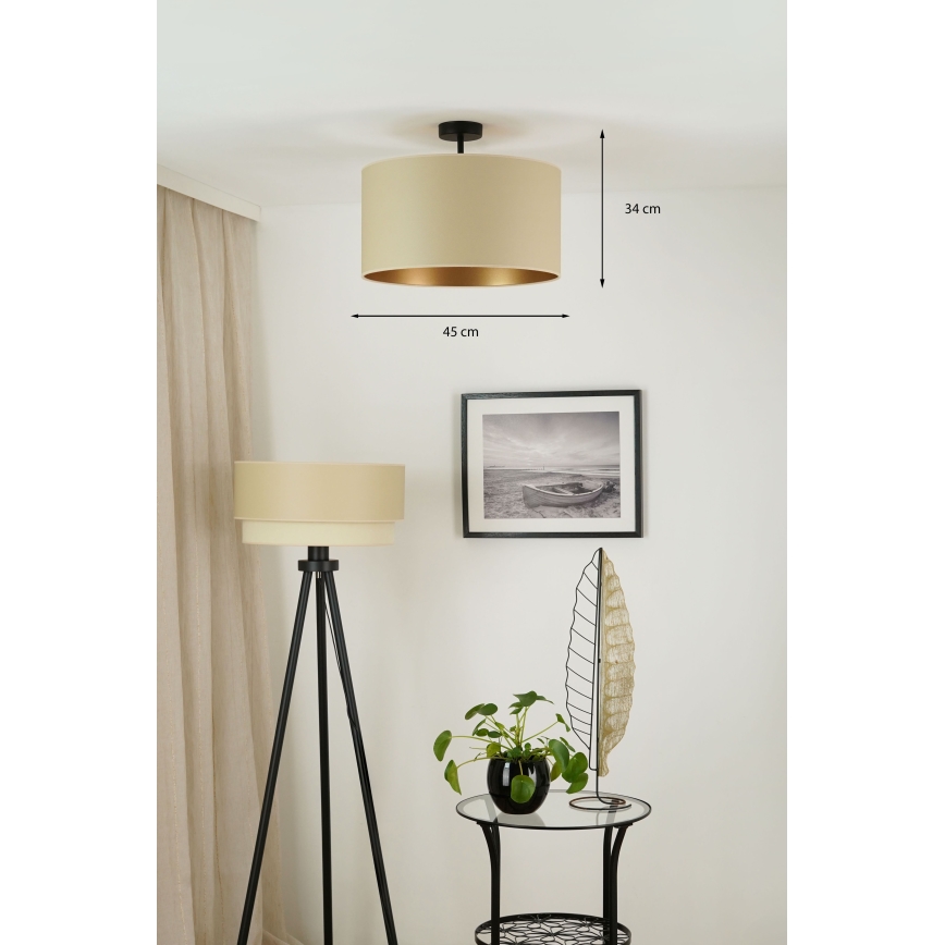 Brilagi - Ytmonterad ljuskrona OREGON ROLLER VEGE 1xE27/15W/230V diameter 45 cm beige