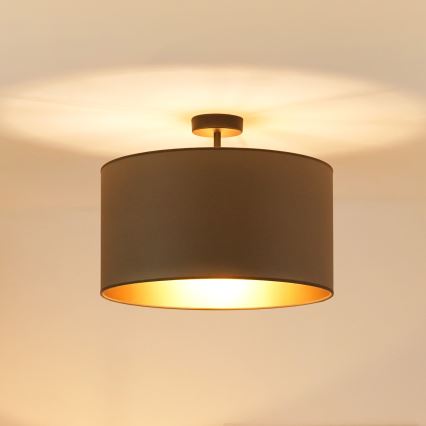 Brilagi - Ytmonterad ljuskrona OREGON ROLLER VEGE 1xE27/15W/230V diameter 45 cm grå