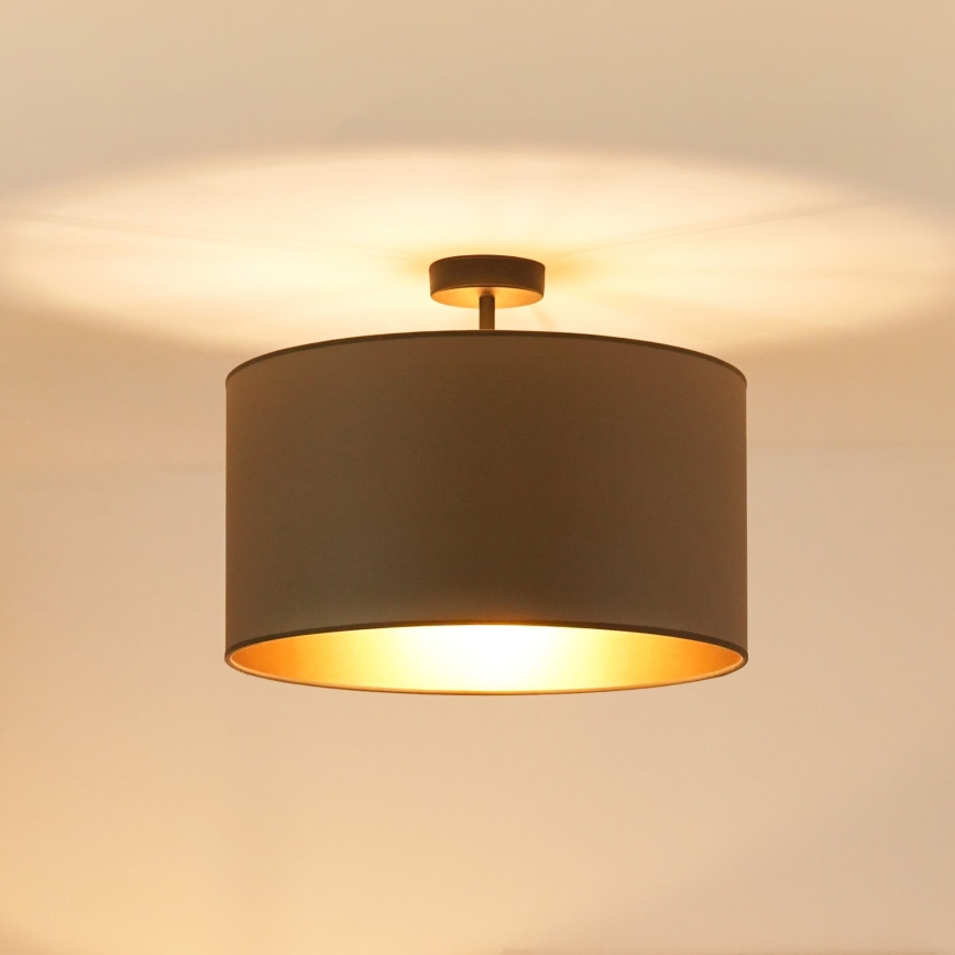 Brilagi - Ytmonterad ljuskrona OREGON ROLLER VEGE 1xE27/15W/230V diameter 45 cm grå