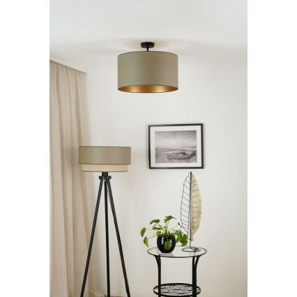 Brilagi - Ytmonterad ljuskrona OREGON ROLLER VEGE 1xE27/15W/230V diameter 45 cm grå