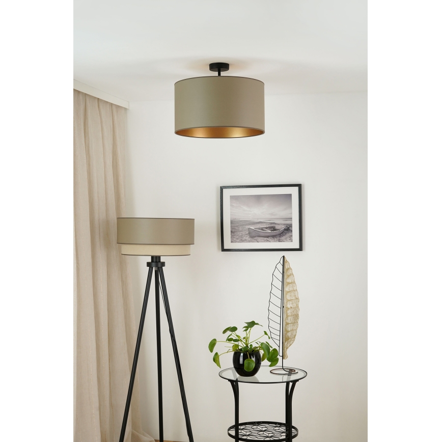Brilagi - Ytmonterad ljuskrona OREGON ROLLER VEGE 1xE27/15W/230V diameter 45 cm grå