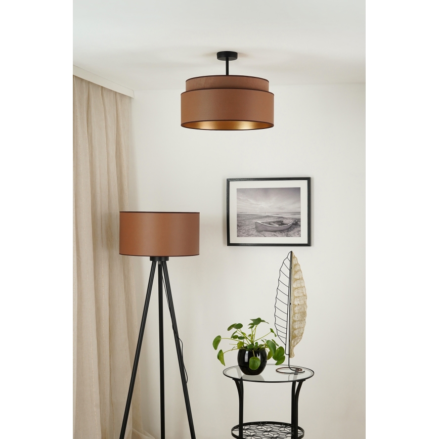 Brilagi - Ytmonterad ljuskrona OREGON VEGE 1xE27/15W/230V diameter 45 cm brun