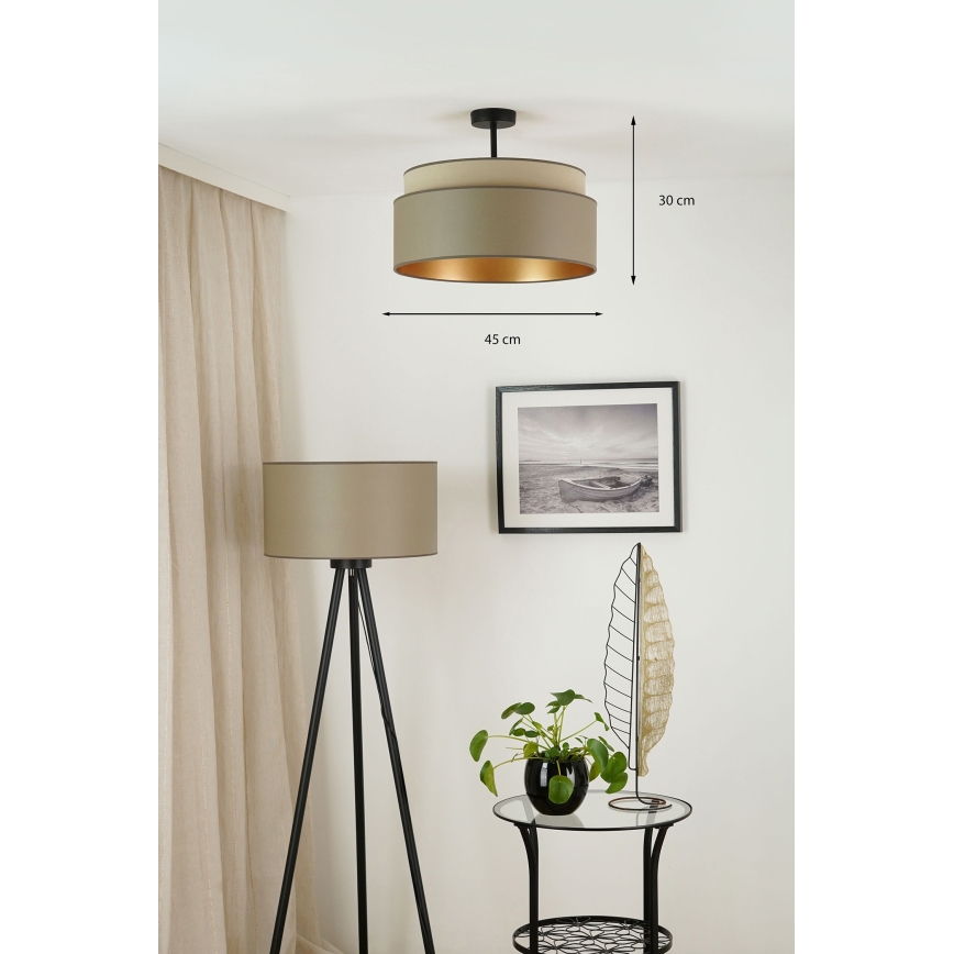 Brilagi - Ytmonterad ljuskrona OREGON VEGE 1xE27/15W/230V diameter 45 cm grå
