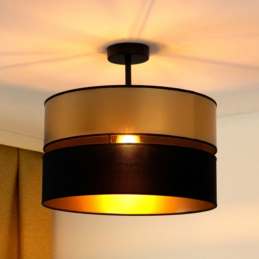 Brilagi - Ytmonterad ljuskrona ROYAL 1xE27/15W/230V diameter 40 cm svart/guld