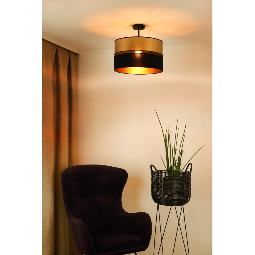 Brilagi - Ytmonterad ljuskrona ROYAL 1xE27/15W/230V diameter 40 cm svart/guld