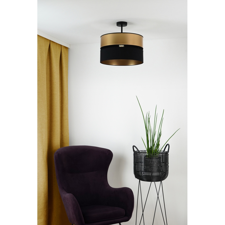 Brilagi - Ytmonterad ljuskrona ROYAL 1xE27/15W/230V diameter 40 cm svart/guld