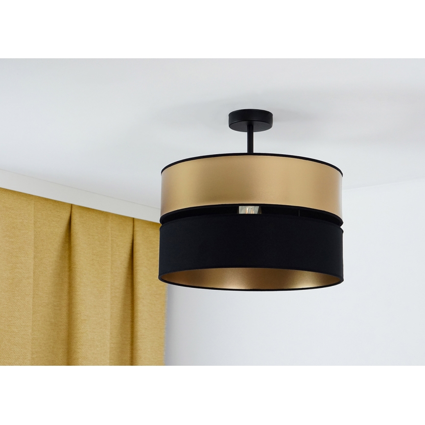 Brilagi - Ytmonterad ljuskrona ROYAL 1xE27/15W/230V diameter 40 cm svart/guld