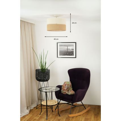 Brilagi - Ytmonterad ljuskrona ROYAL YUTE 1xE27/15W/230V diameter 40 cm beige/grädde