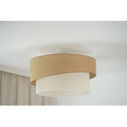 Brilagi - Ytmonterad ljuskrona SHINE 1xE27/15W/230V diameter 50 cm beige/grädde