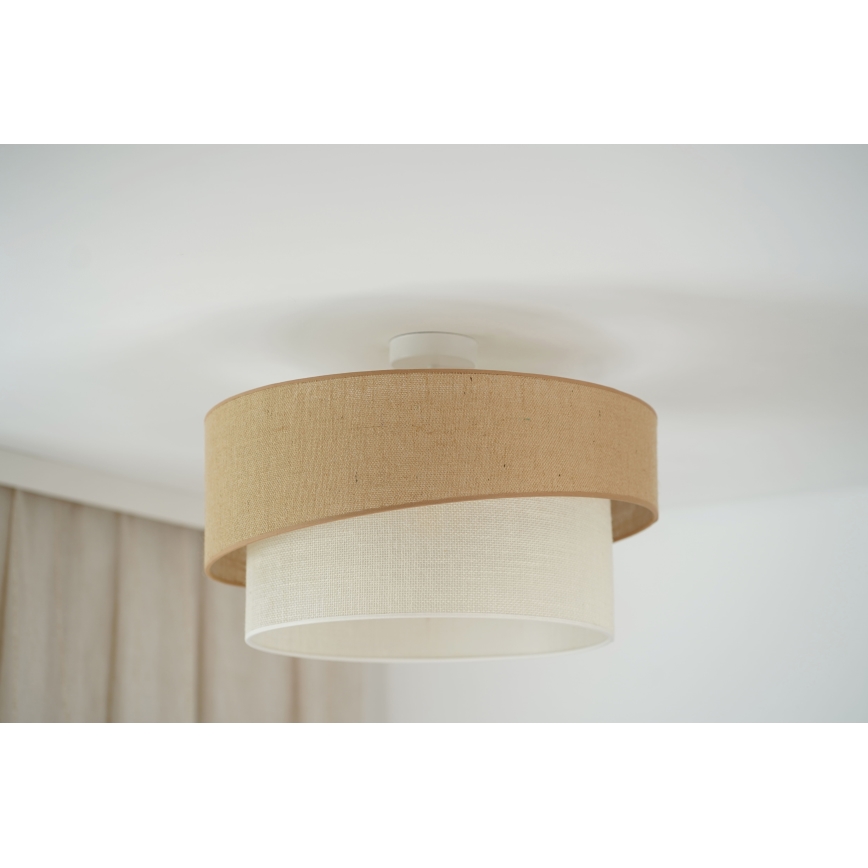 Brilagi - Ytmonterad ljuskrona SHINE 1xE27/15W/230V diameter 50 cm beige/grädde
