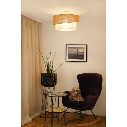 Brilagi - Ytmonterad ljuskrona SHINE 1xE27/15W/230V diameter 50 cm beige/grädde