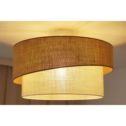 Brilagi - Ytmonterad ljuskrona SHINE 1xE27/15W/230V diameter 50 cm beige/grädde