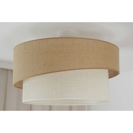 Brilagi - Ytmonterad ljuskrona SHINE 1xE27/15W/230V diameter 50 cm beige/grädde