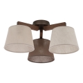 Brilagi - Ytmonterad taklampa LATTE 3xE27/60W/230V furu/mix
