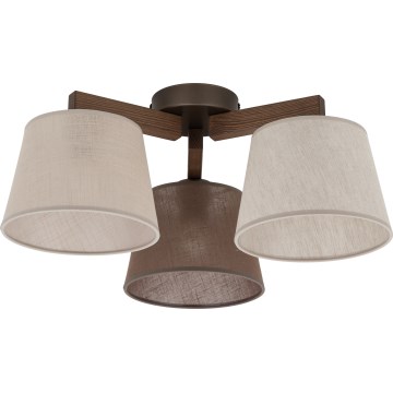 Brilagi - Ytmonterad taklampa LATTE 3xE27/60W/230V furu/mix
