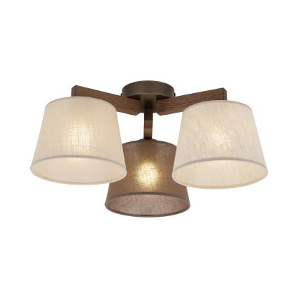 Brilagi - Ytmonterad taklampa LATTE 3xE27/60W/230V furu/mix
