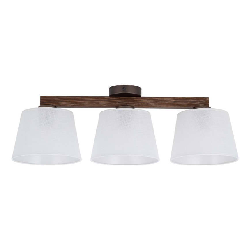 Brilagi - Ytmonterad taklampa LATTE 3xE27/60W/230V furu/vit