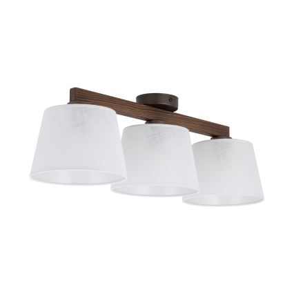 Brilagi - Ytmonterad taklampa LATTE 3xE27/60W/230V furu/vit