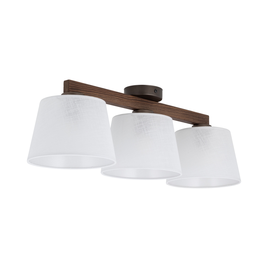Brilagi - Ytmonterad taklampa LATTE 3xE27/60W/230V furu/vit