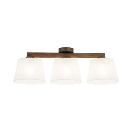 Brilagi - Ytmonterad taklampa LATTE 3xE27/60W/230V furu/vit