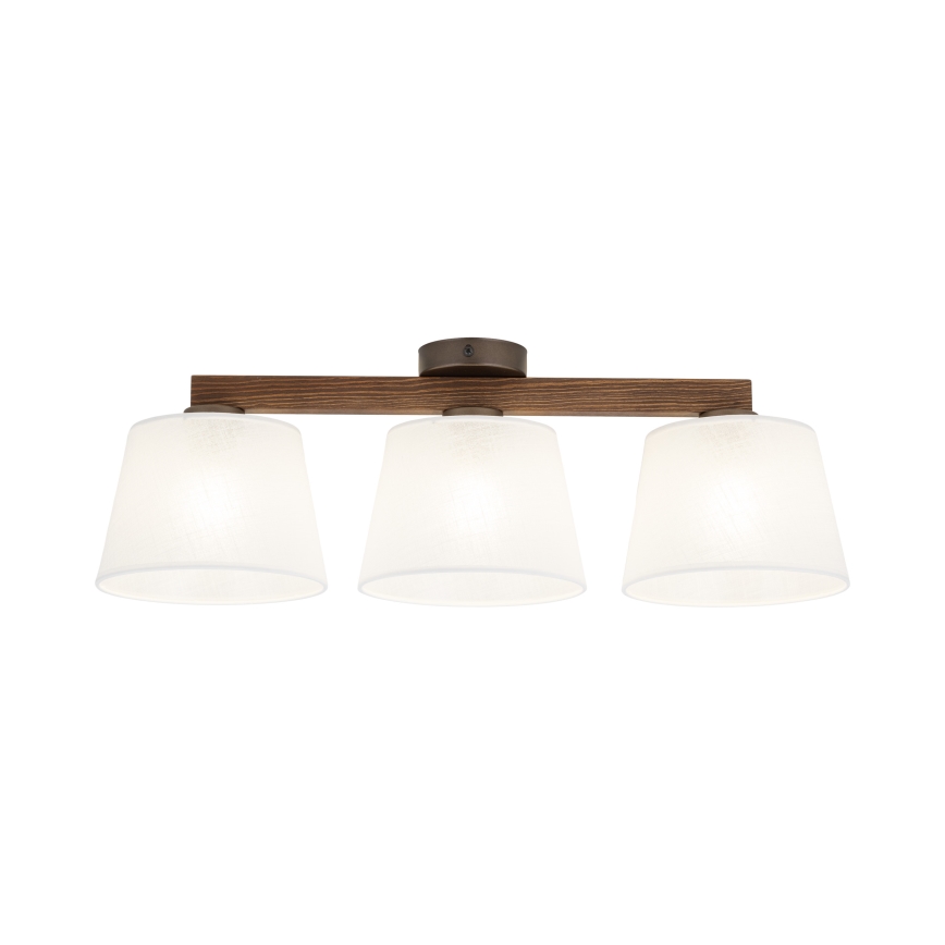 Brilagi - Ytmonterad taklampa LATTE 3xE27/60W/230V furu/vit