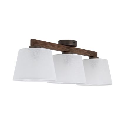 Brilagi - Ytmonterad taklampa LATTE 3xE27/60W/230V furu/vit