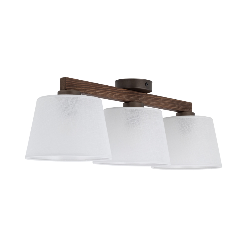 Brilagi - Ytmonterad taklampa LATTE 3xE27/60W/230V furu/vit
