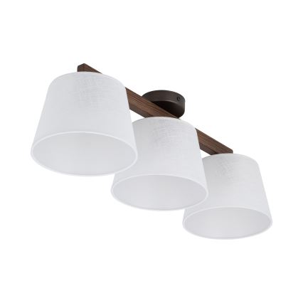 Brilagi - Ytmonterad taklampa LATTE 3xE27/60W/230V furu/vit