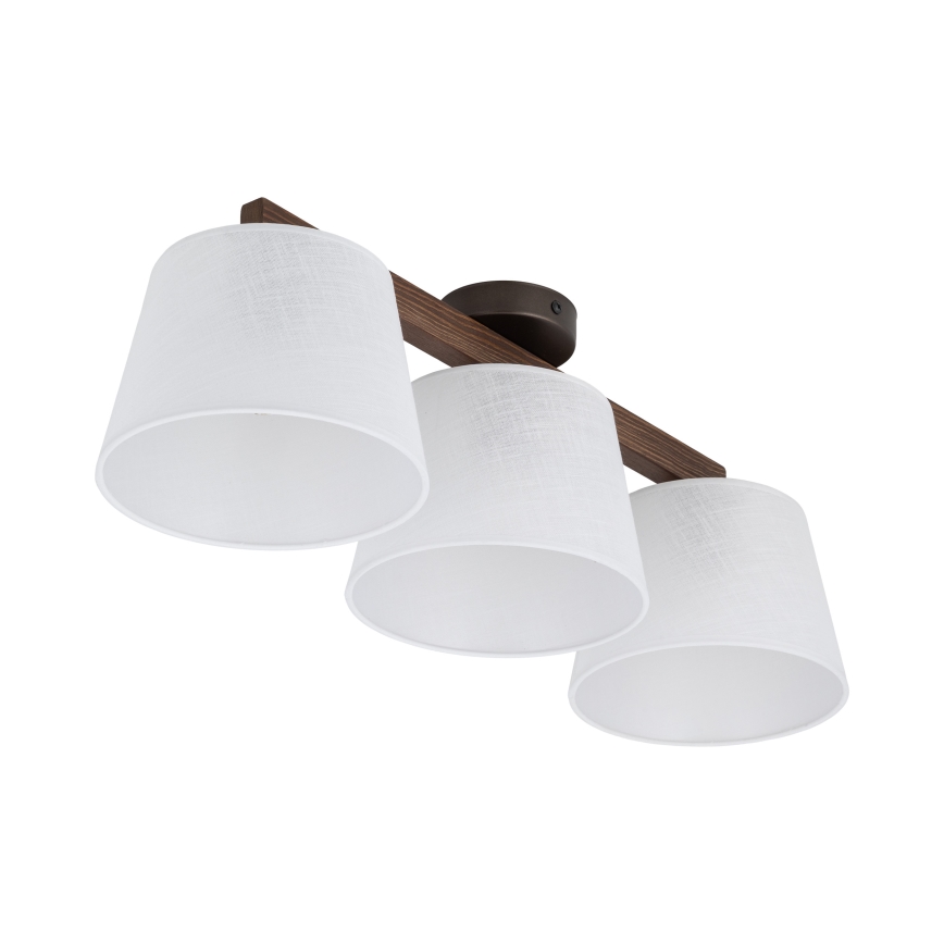Brilagi - Ytmonterad taklampa LATTE 3xE27/60W/230V furu/vit