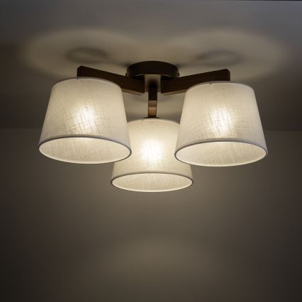Brilagi - Ytmonterad taklampa LATTE 3xE27/60W/230V tall/beige