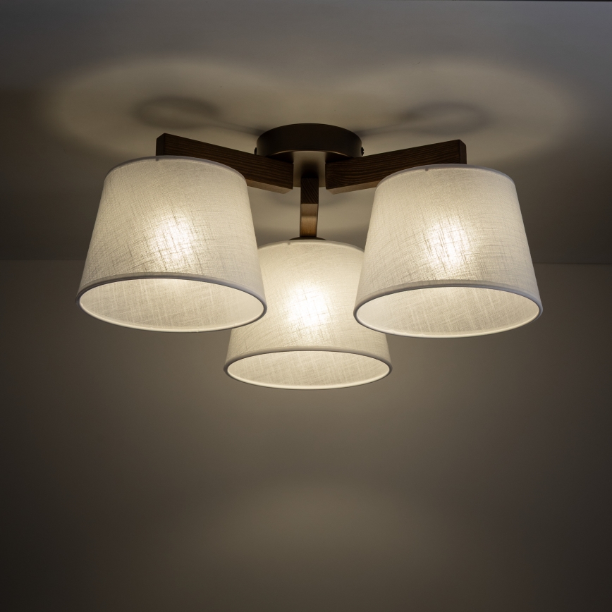 Brilagi - Ytmonterad taklampa LATTE 3xE27/60W/230V tall/beige